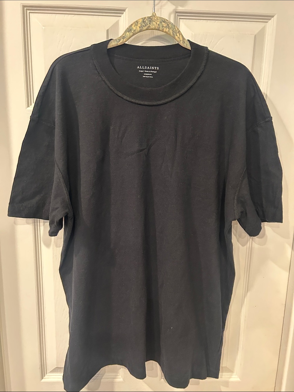 AllSaints Black Short Sleeve Crew T-Shirt
